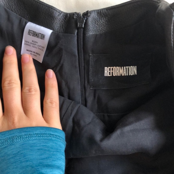 Reformation Jinx Leather Dress - Picture 6 of 6